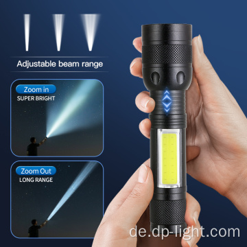 Customized wasserdichte COB Mini Zoomable LED Taschenlampe